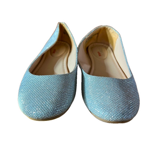 Comfort by Rouge Silver Glitter Ballet Flats